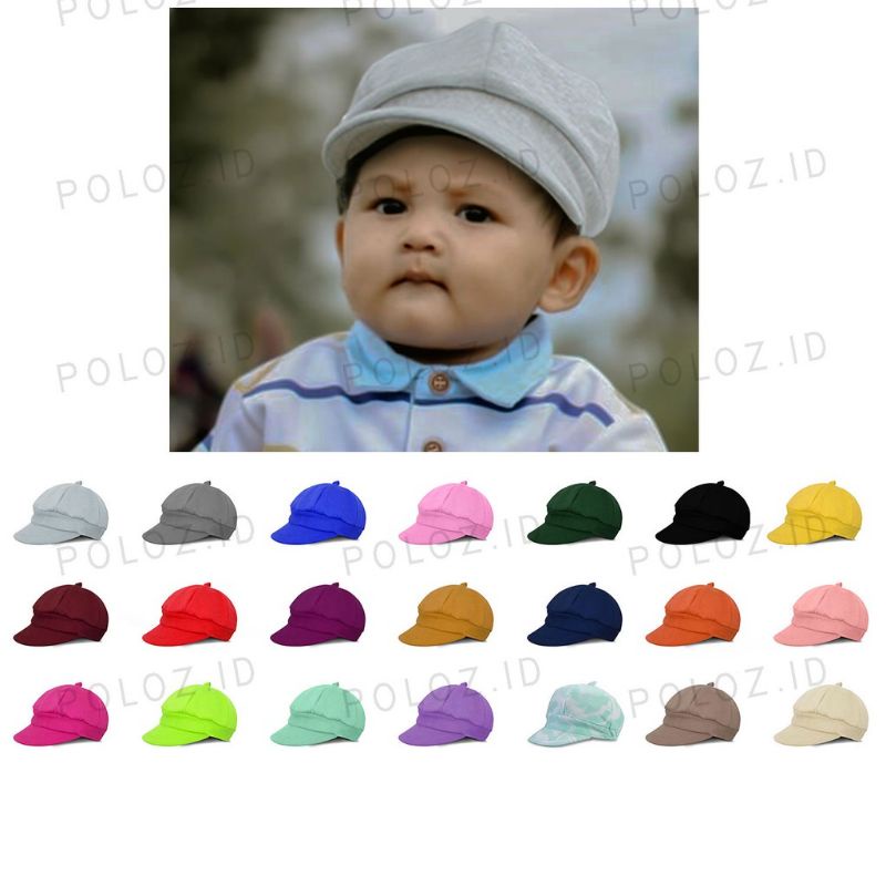 Topi Bayi Laki-Laki Dan Perempuan Apolo Polos 6 Bulan Sampai 3 Tahun