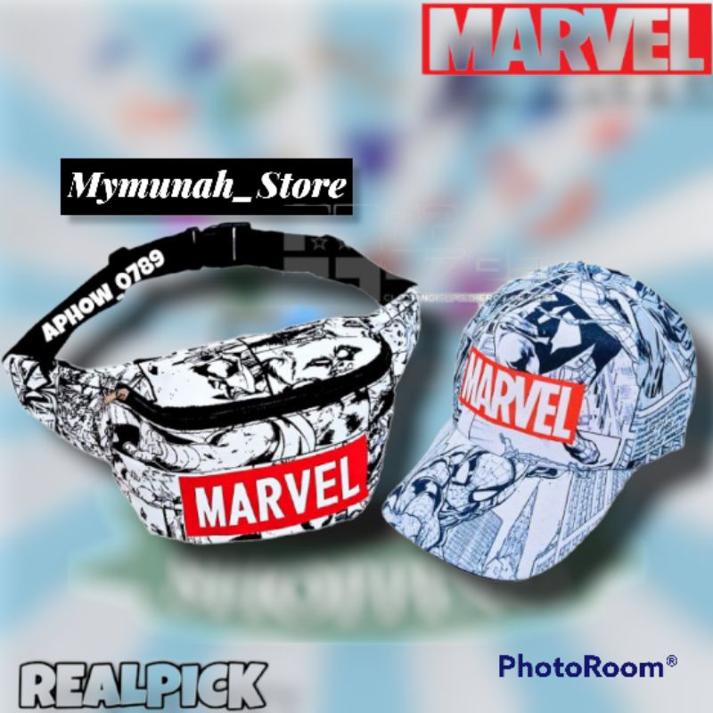 Waistbag Tas Selempang Anak Laki-Laki Karakter Marvel Murah