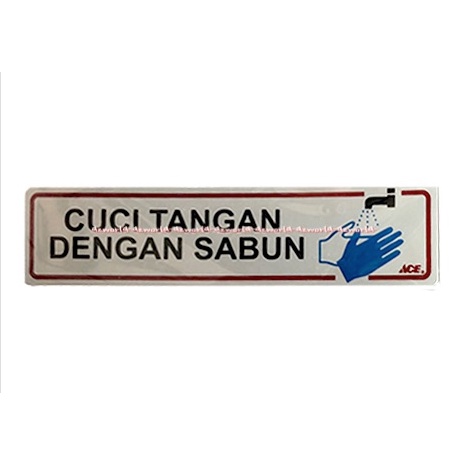 Kris Anodized Sticker Cuci Tangan dengan Sabun Stiker Hand Wash Perekat Lebih Kuat Stiker Siap Tempel Cucitangan