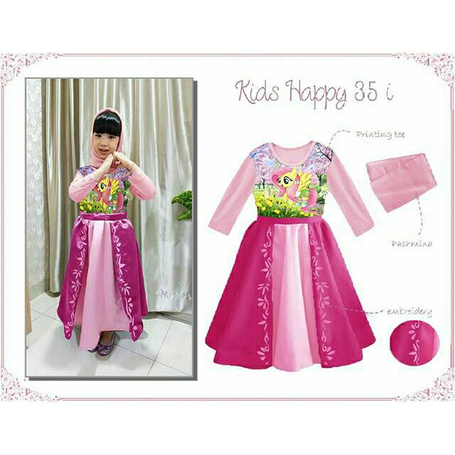 Gamis anak little pony KH 35
