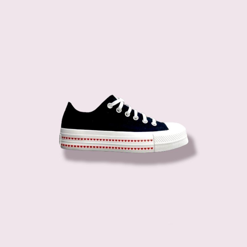 Converse CTAS lift OX love fearlessly black/whitel