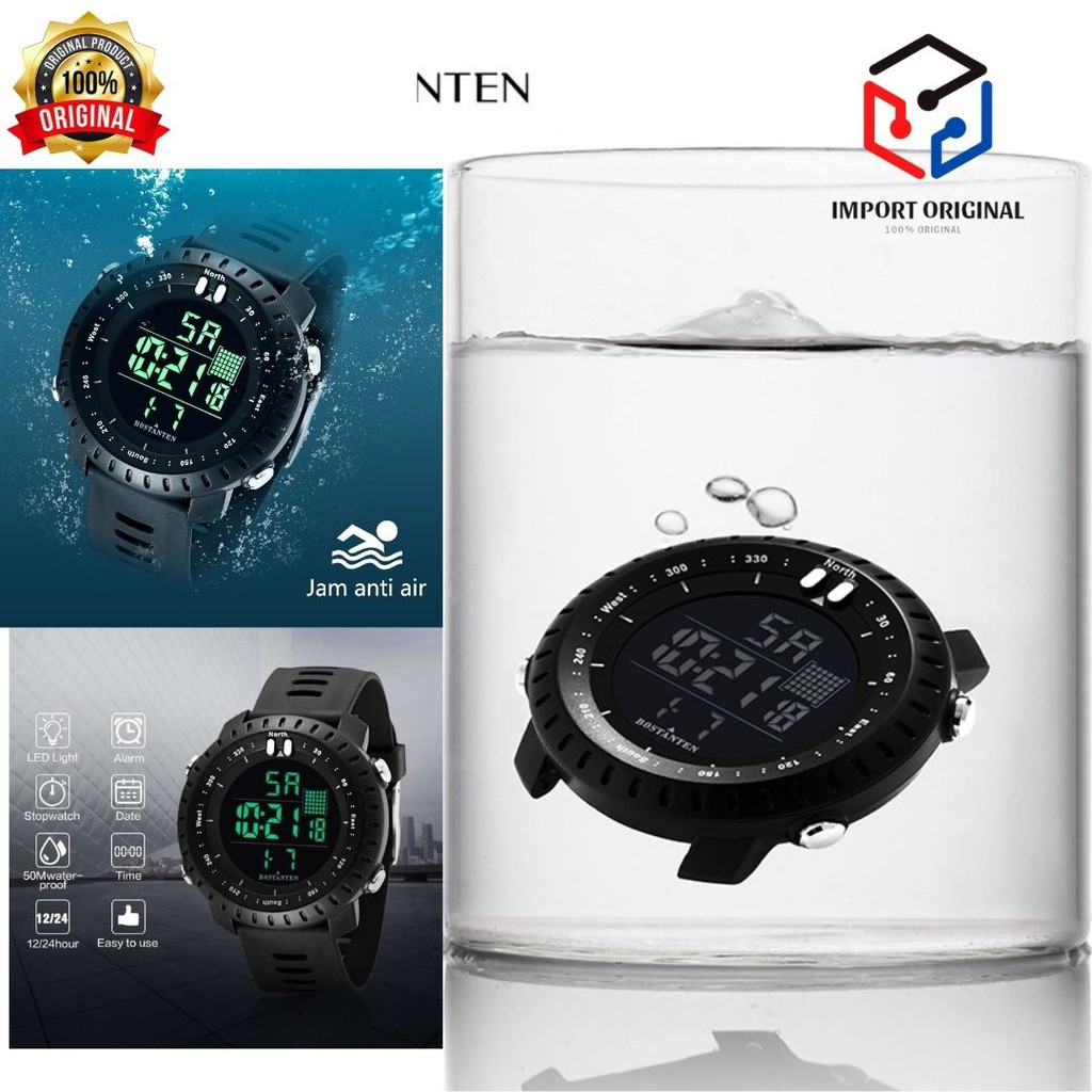 Jam tangan anti air jam tangan pria original jam tangan sport pria jam tangan digital BOSTANTEN