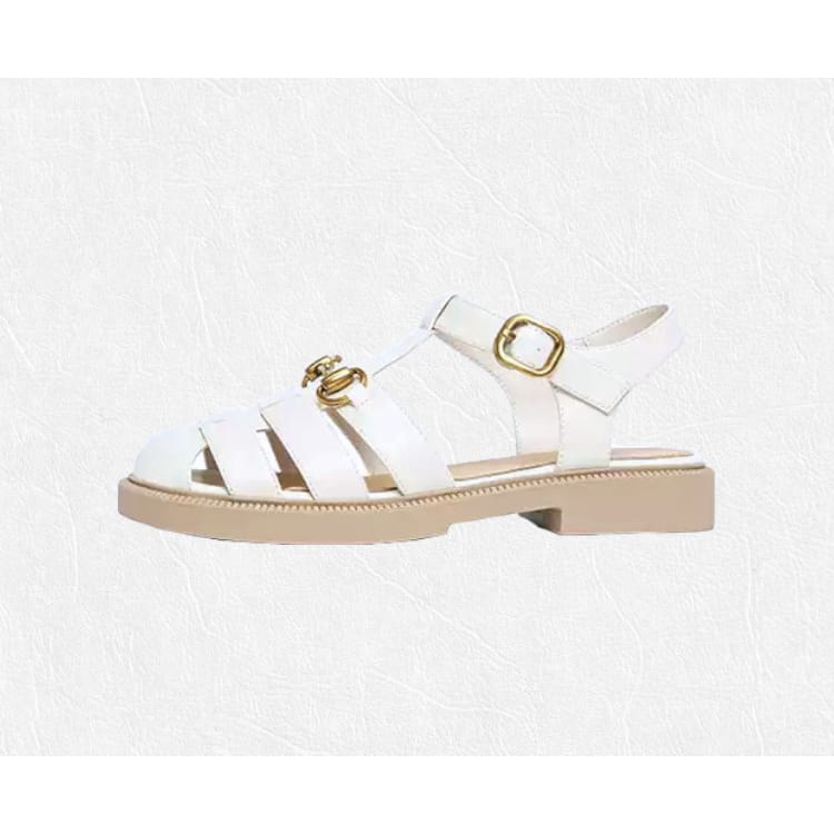 Sepatu Sandal Loafers '' JESSY '' Black And White Premium 023