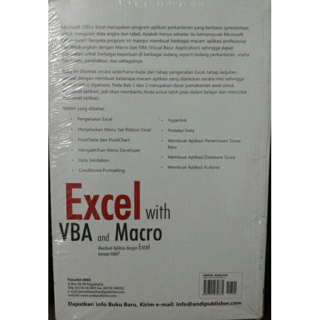 Buku Excel with VBA and Macro