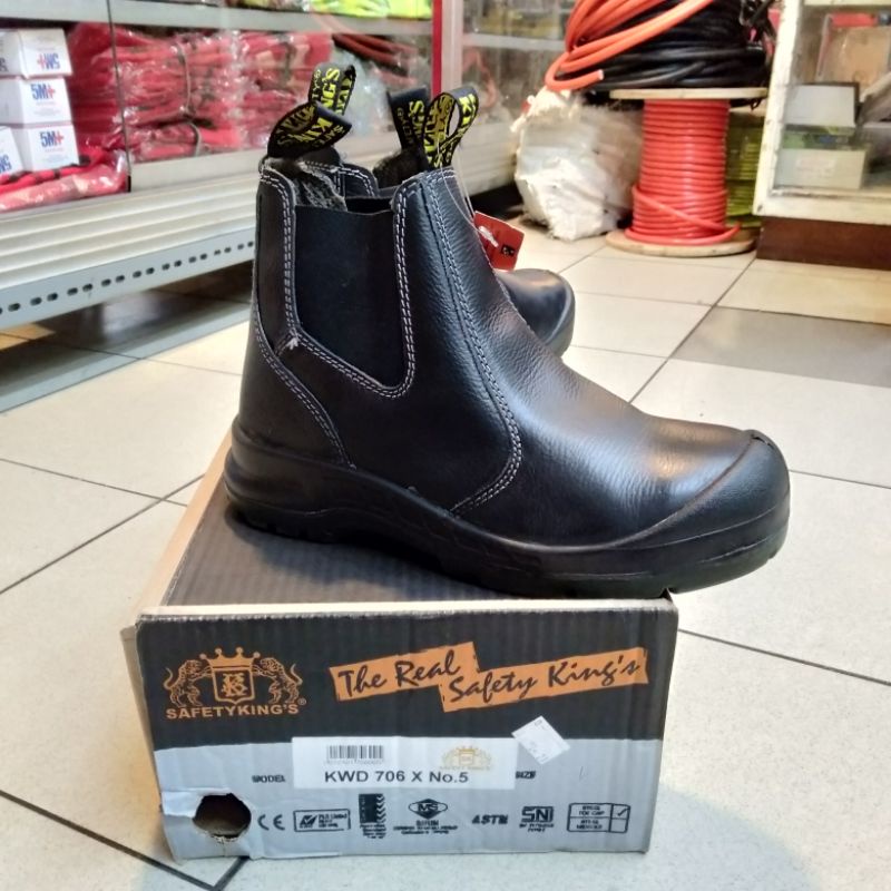 Sepatu Safety King 805X Original / Sepatu Kerja Pria Boots Kulit Asli