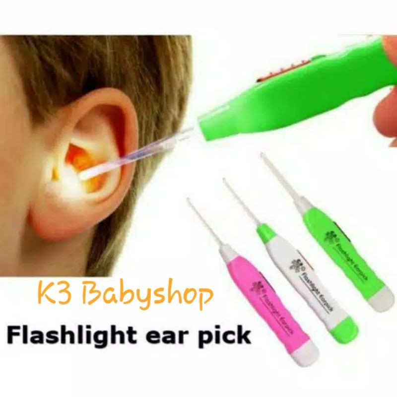 Korek Telinga Bayi senter LED flashlight korek kuping pembersih telinga anak