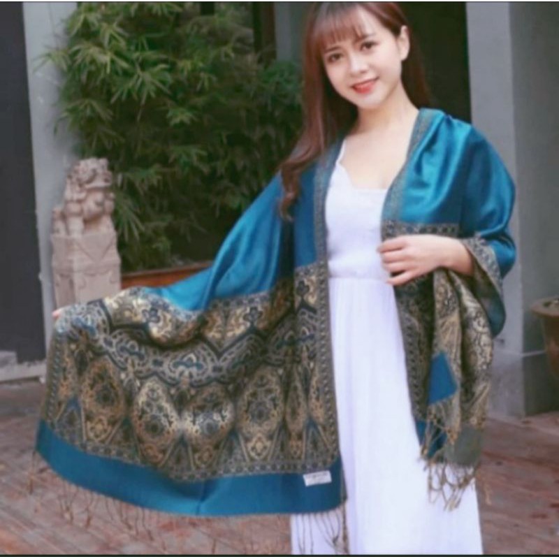 Pashmina Cashmere motif | Selendang | Scarf | Syal | Shawl |