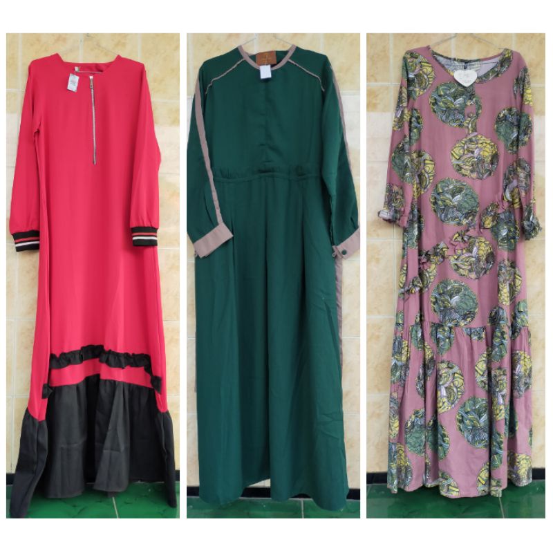gamis pesta / gamis monalisa/ gamis toyobo/ gamis susun rempel