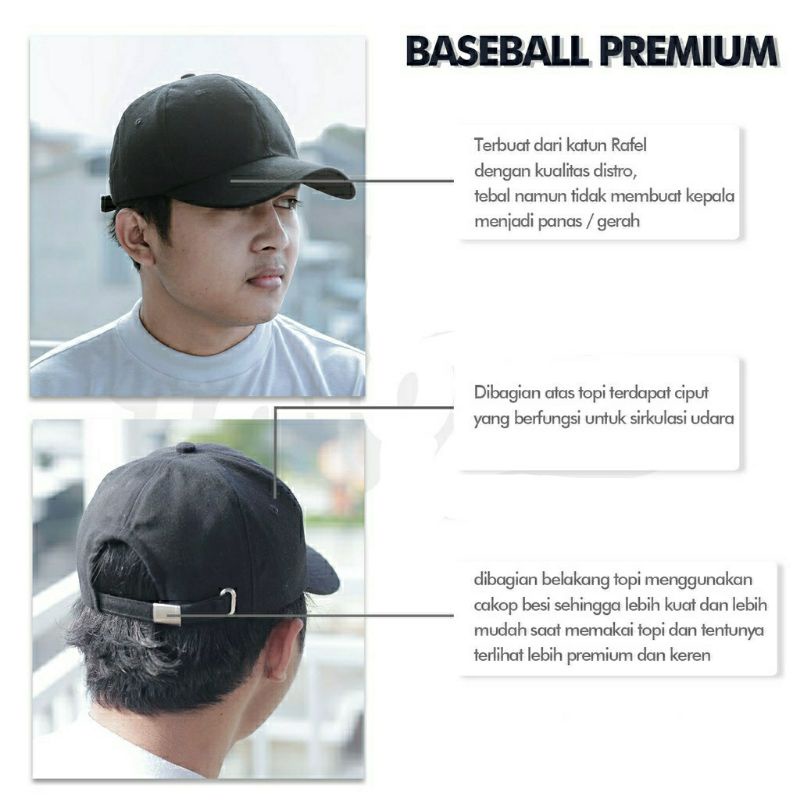 Topi Baseball polos rafel cakop  topi rafel polos baseballl caps