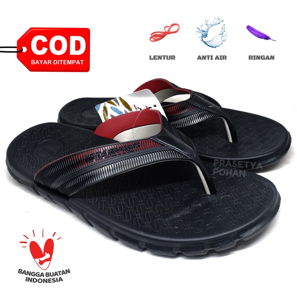 Sandal Pria Anti Air dan Ringan 4 Warna - Sendal Jepit Pria 4 Warna