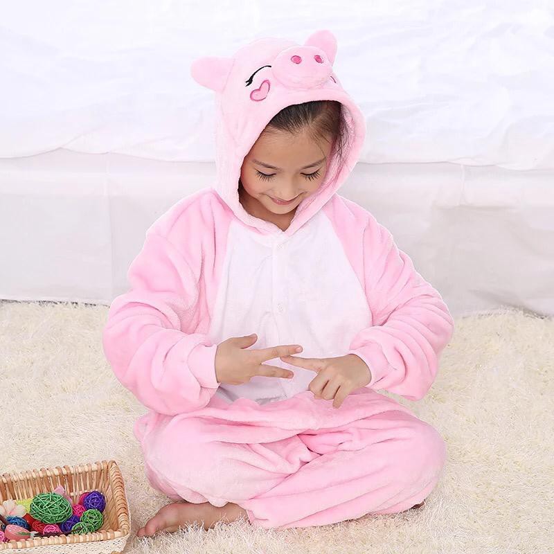 KOSTUM ONESIE PIG BABI PIGGY COSPLAY PIYAMA ANAK