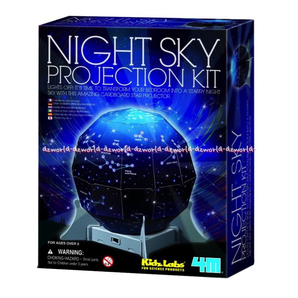 KidzLabs Night Sky Projection Kit4M Mainan Edukasi Yang Luar Biasa Menampilkan Proyeksi Langit Malam