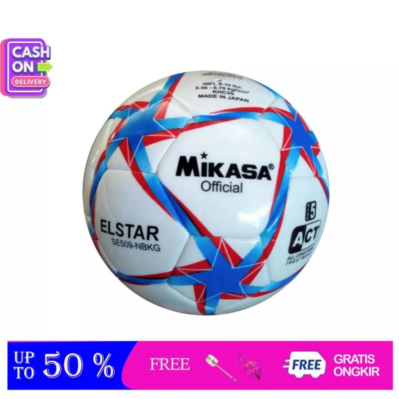 bola sepak bola kaki mikasa elstar size 5 original