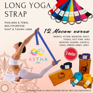 SALE! Yoga Strap / Long yoga strap/ yoga belt/ tali yoga / tali yoga panjang 3m berkualitas