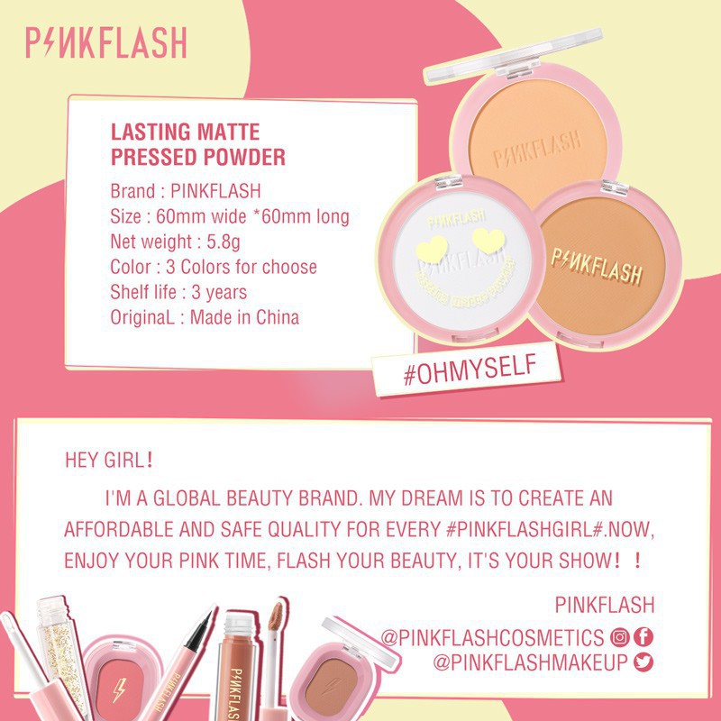 Pinkflash Ohmyself Pressed Powder Pinkflash Bedak Padat Pinkflash Bedak Pinkflash Pressed Powder Pink Flash Bedak Pink Flash Bedak Padat Pink Flah