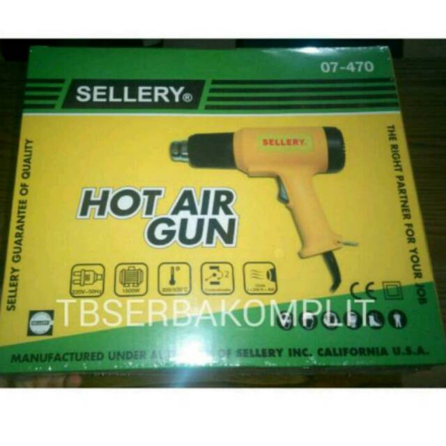 Hot Air Heat Gun Sellery Blower Pemanas Melepas Cat Lem Wallpaper Pasang Kaca Film Segel Plastic