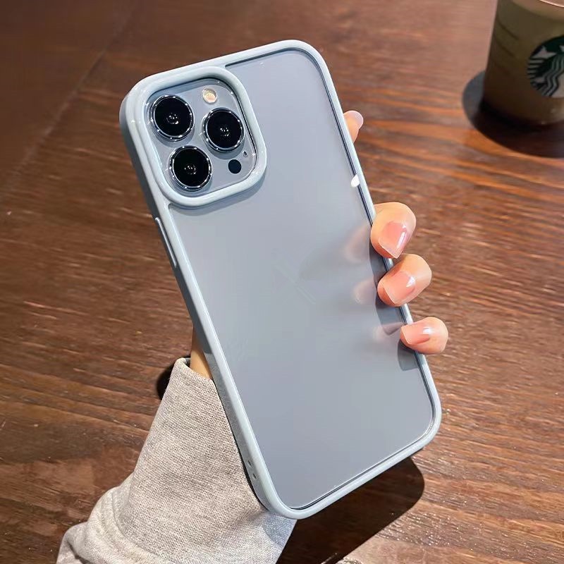 Case Bahan Akrilik Transparan Warna Permen Untuk IPhone 14 Pro Max 13 Pro Max 12 11 Pro X Xs Max 7 8 Plus I6 Plus