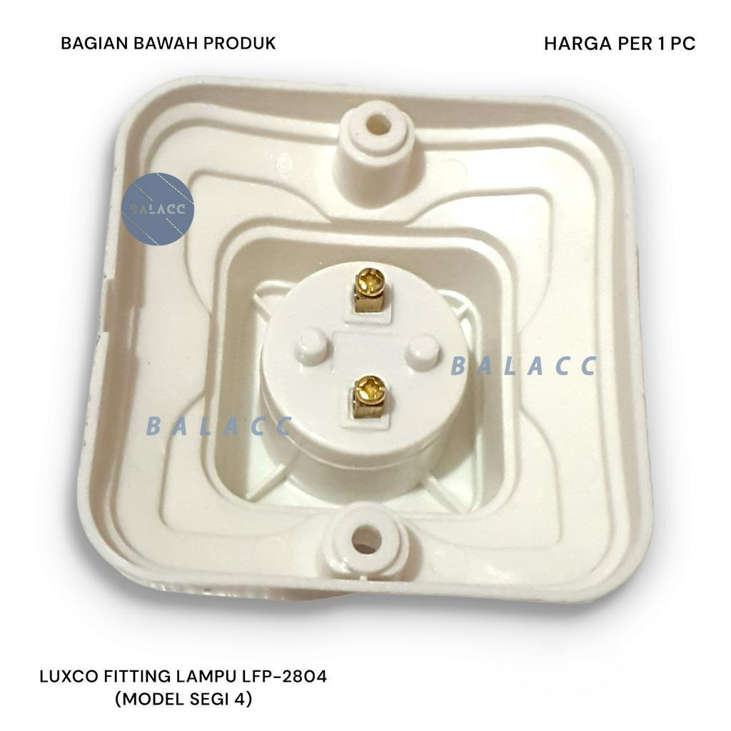 FITTING LAMPU PLAFON SEGI 4 E27 LUXCO LFP-2804 PUTIH