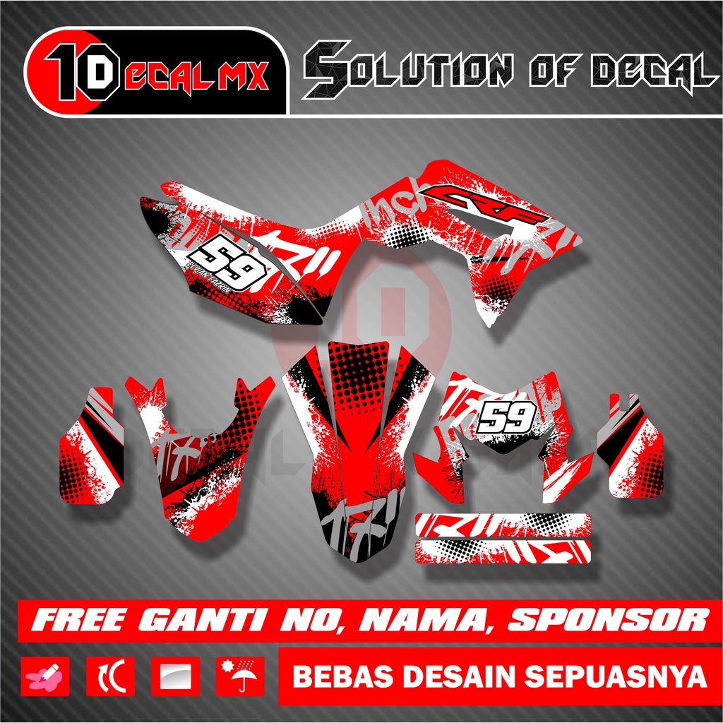 Decal CRF 150 L Merah Hitam Full Body Premium