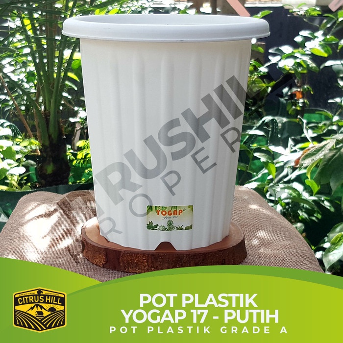 POT BUNGA PLASTIK YOGAP - YOGAP YPT 17 PUTIH