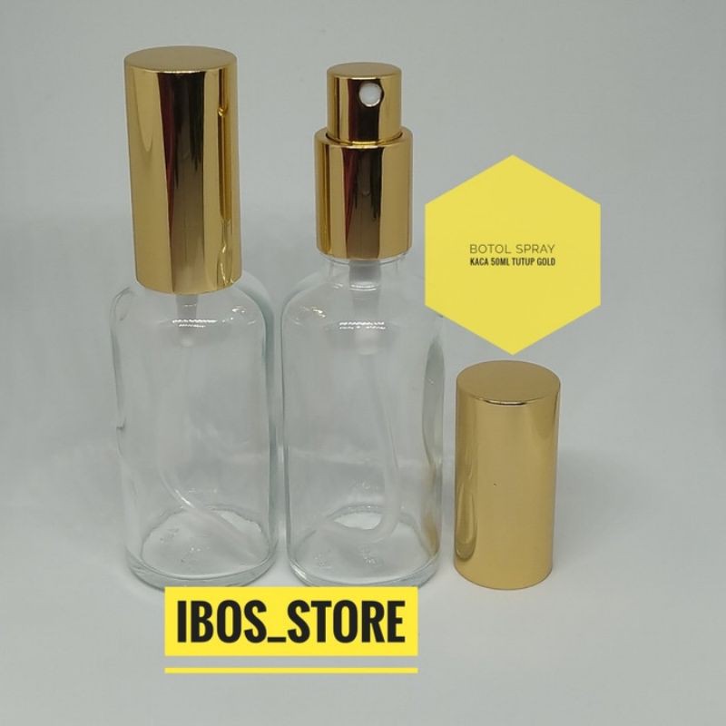 Botol Spray Kaca Bening 50ml/100ml