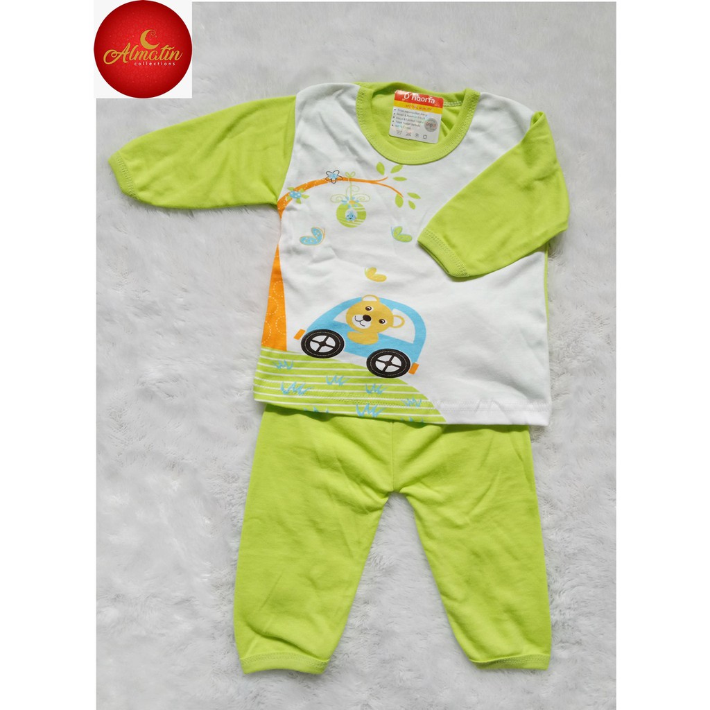 Setelan Baju Panjang Bayi Motif Mobil / Grosir 3 Stel Setelan Baju Bayi Panjang Piyama / Harga 3Stel