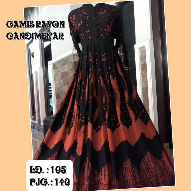 Gamis rayon candi mekar
