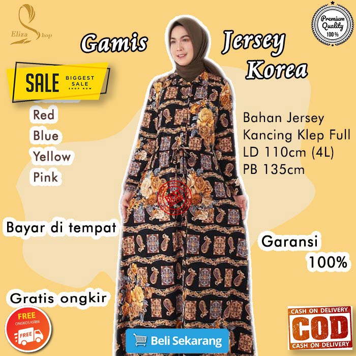 Baju Muslim Wanita Gamis Jersey Gamis Motif Batik Jumbo Gamis Syari Busui Baju Gamis Wanita 4L AZ182