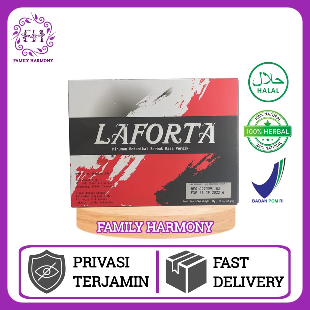 Laforta Original Minuman Serbuk Peningkat Kesehatan Vitalitas Pria Aman Bpom