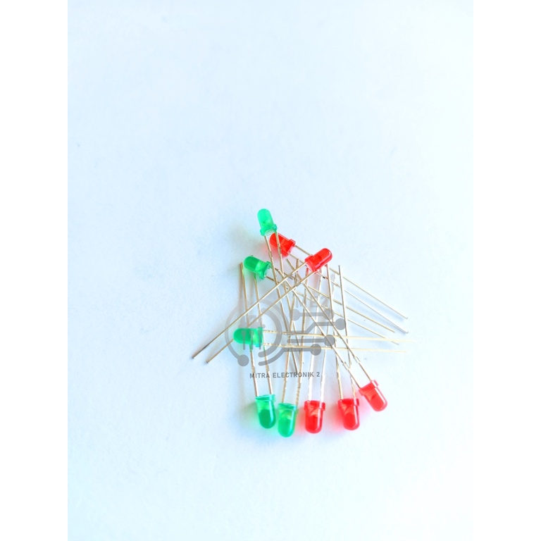 10pcs LED INDIKATOR 3mm 3v WARNA DASAR