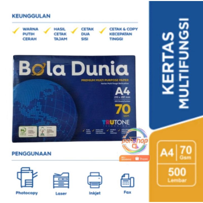 

Bola Dunia HVS A4/70gsm 500's