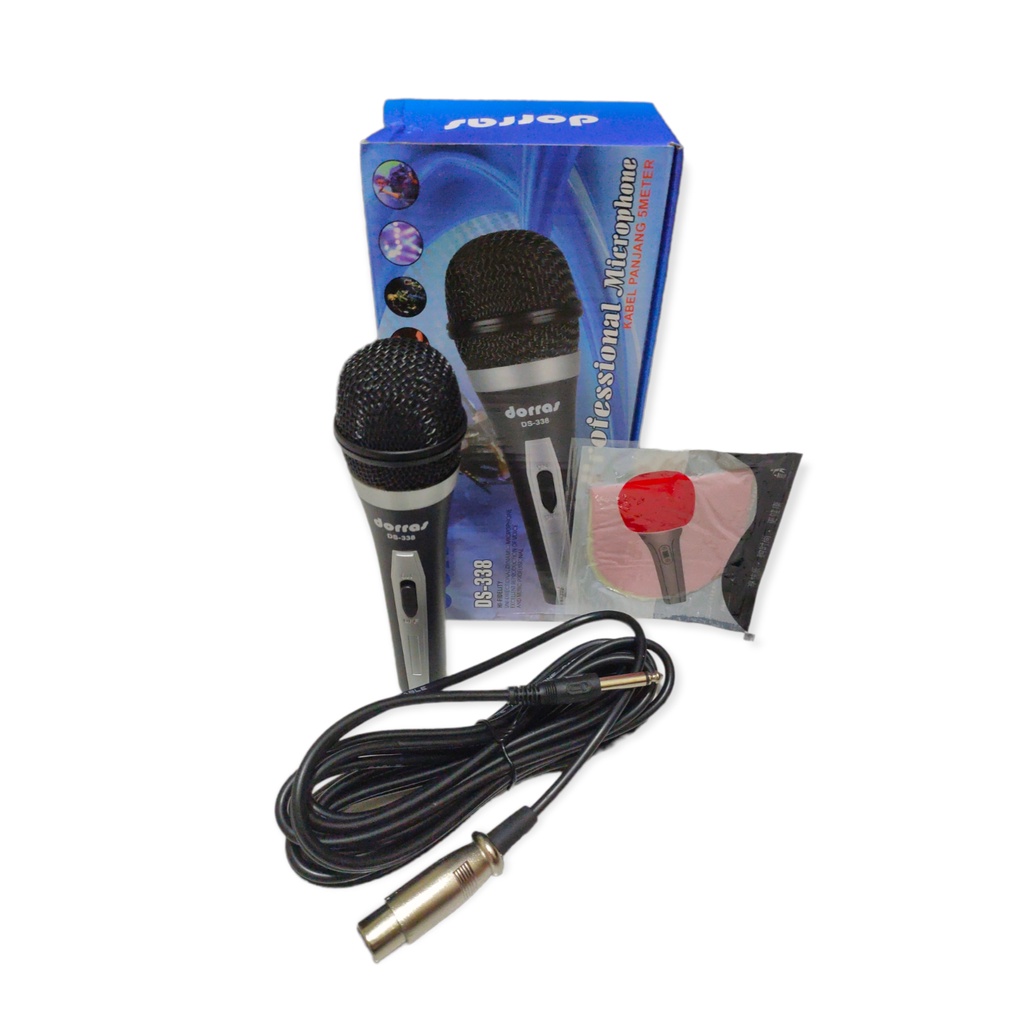 COD_KABEL MICROPHONE 5METER FULL PAKET MIC DORRAS DYNAMIC MICROPHONE MIC VOKAL MURAH KUALITAS ORI