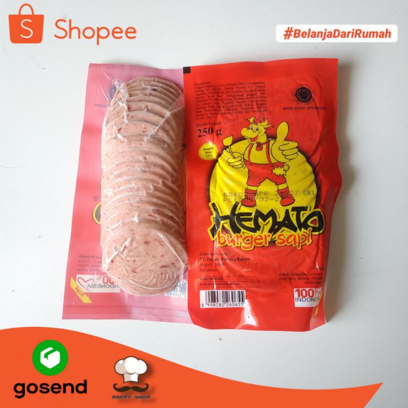 

Hemato Burger Sapi isi 20pcs 280g