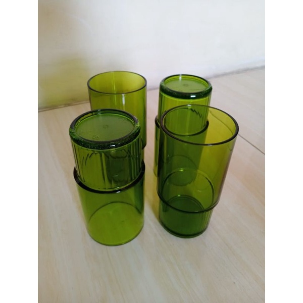 TUPPERWARE GELAS CRYSTAL HIJAU