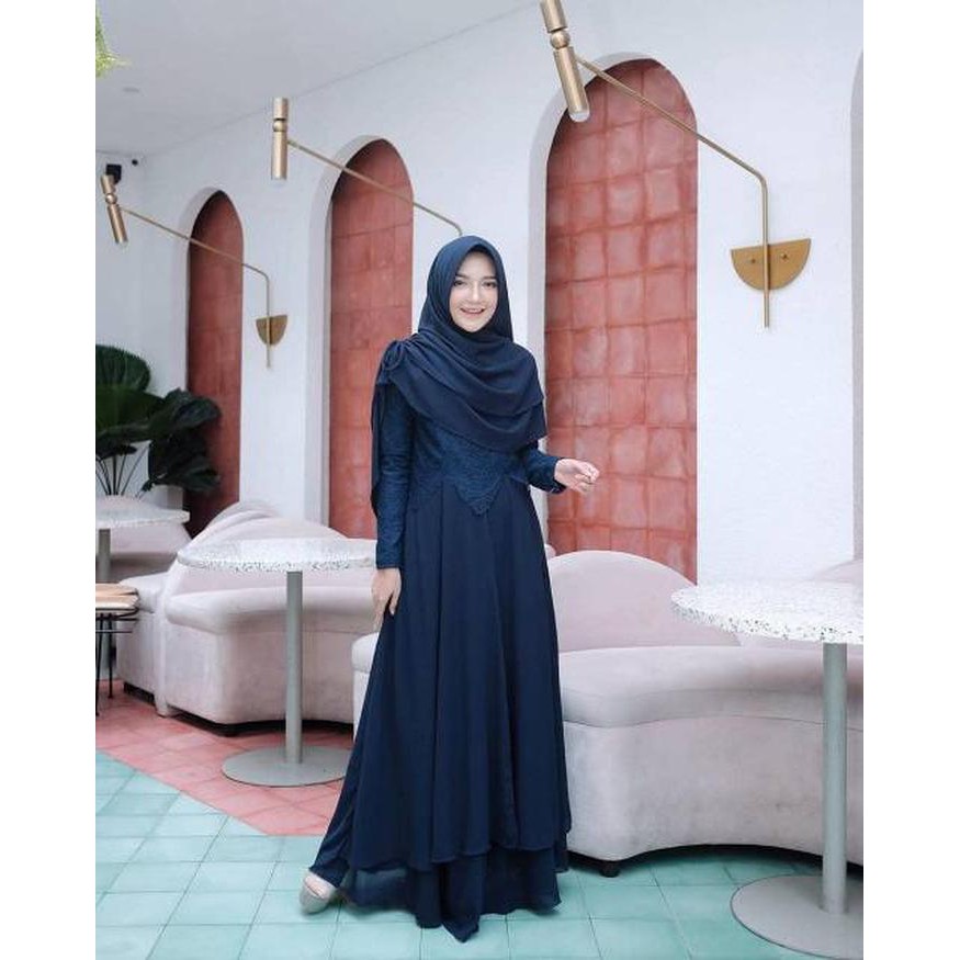 Matt Najibah Syar'i Gamis +Khimar Ceruty FC //BD Mix Ns asdf/Kinara Brokat Full Puring syar'i