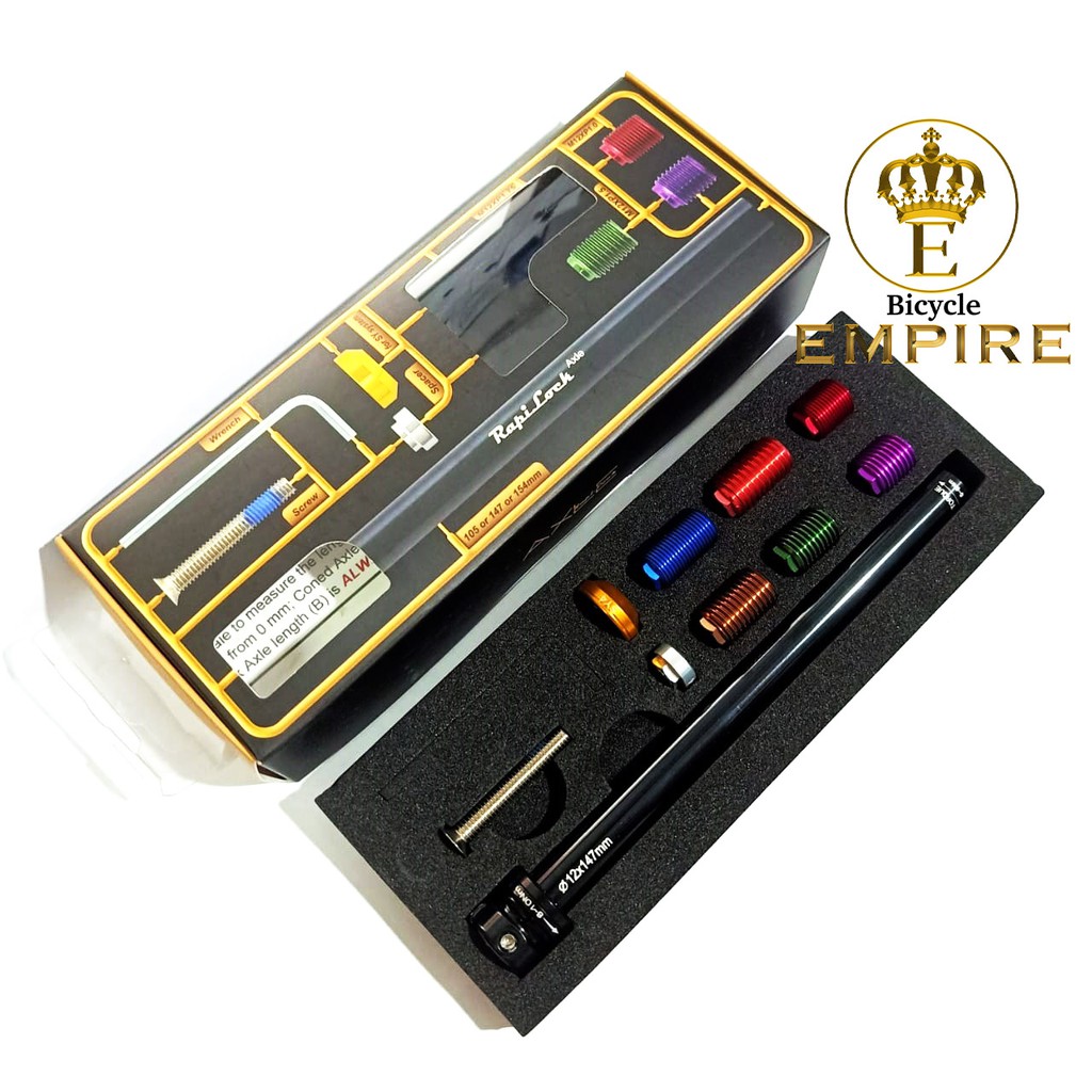 Through Thru Axle RapiLock 147 - TA Universal 142x12 For Road Bike Rear Bicycle Empire