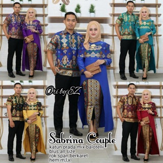 Batik couple Sabrina kebaya modern syari baju kondangan baju wisuda