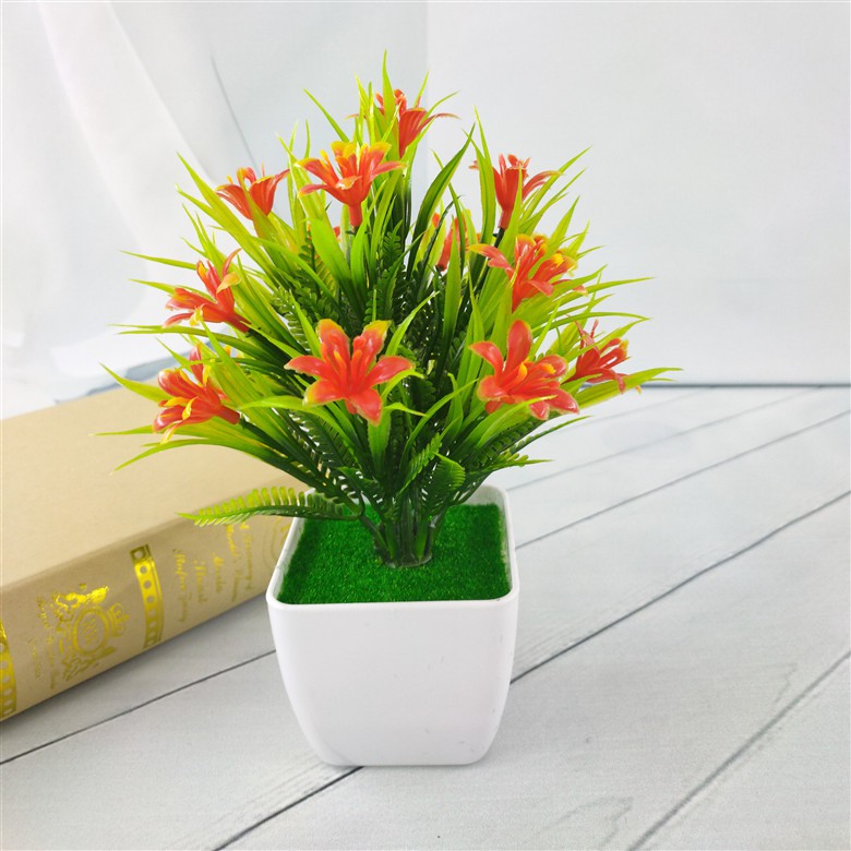 LABOCA / MB / COD / POT TANAMAN  BUNGA PLASTIK-Oren 