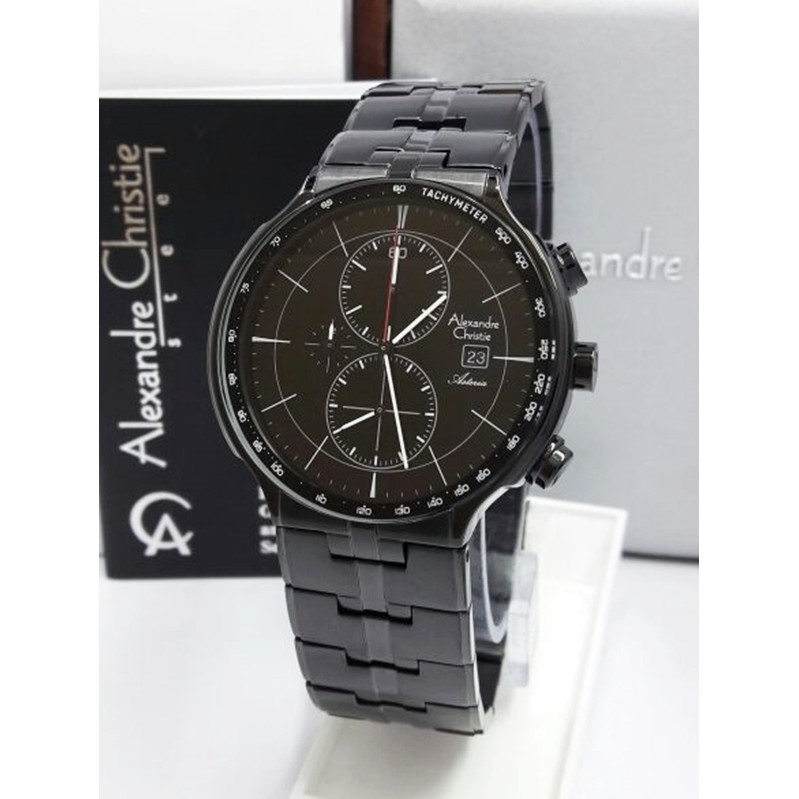 Jam Tangan Pria Alexandre Christie AC 6477 MC FBL Original Stainless