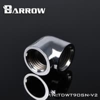 BARROW TDWT90SN-V2 90° Adapter F-F G1/4 Fitting - Silver