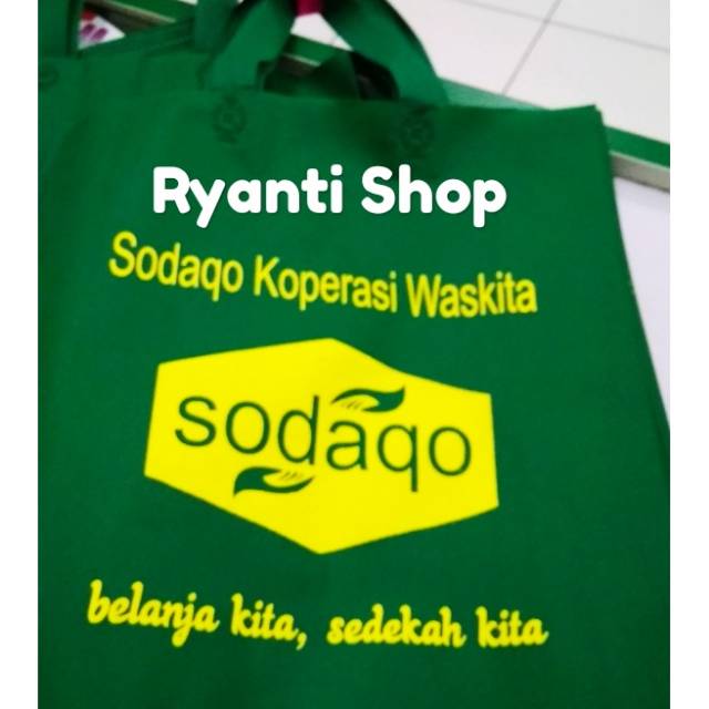 1 HARI BERES Tas Spunbond 75gsm 38x45x8 tas kain / goodiebag / spunbond / tas ulang tahun / tas event/ tas promosi / tas sablon