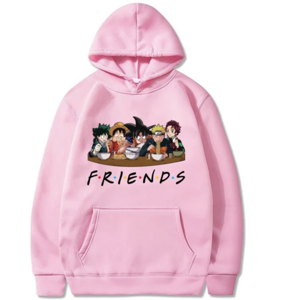 Sweater Hoodie Anime Friends My Hero Academia II Friends My Hero Academia Anime Jumper Hoodie II Sweter Oblong Topi Sz M - XL ( Pria &amp; Wanita / Anak &amp; Dewasa )