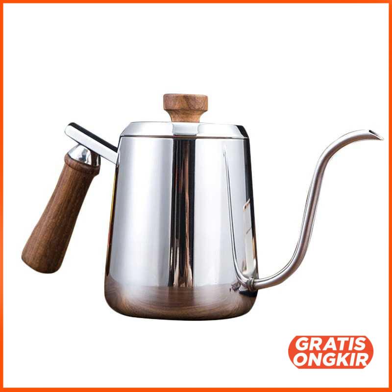 Teko Pitcher Kopi Teh V60 Stainless Steel Leher Angsa - C055 600ml