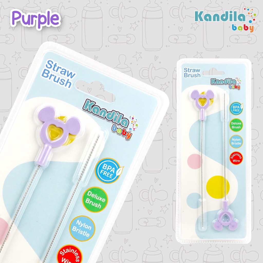 KANDILA BABY STRAW BRUSH / KDL 06-1 Sikat Pembersih Botol Dot Sedotan Bayi