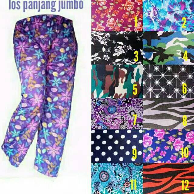 Leging panjang JUMBO motif / celamis kain hyget