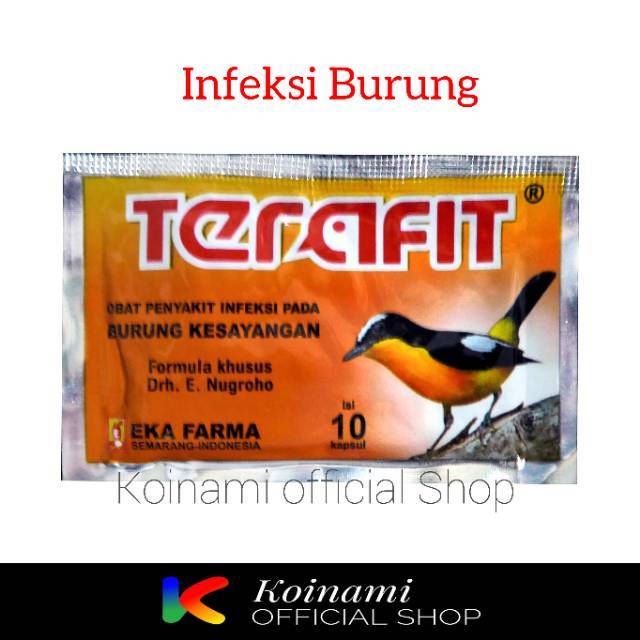 TERAFIT @ 1 sachet isi 10caps / obat burung bird / pernafasan infeksi / unggas / eka farma