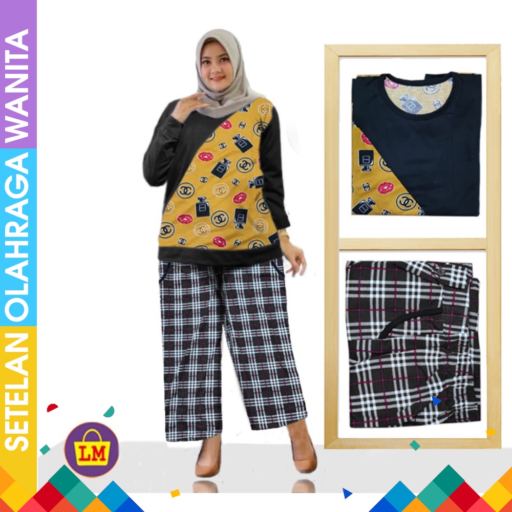 HIA EveryWear Rania Tunic Baju Senam Muslimah Promo Baju Olahraga Muslimah Buntiq Warna Wood Setel