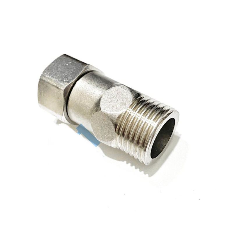 Sok kran mur stainless 304 / nepel sok ring putar sambungan pipa fitting kran air 1/2 inch