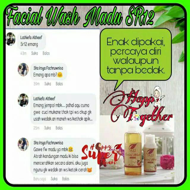 Facial Wash Madu SR12 / melembabkan / mencerahkan