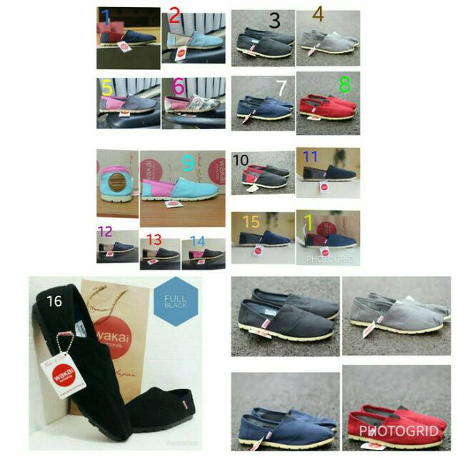 Best Seller  Murah Sepatu Wakai Slip On Pria dan Wanita